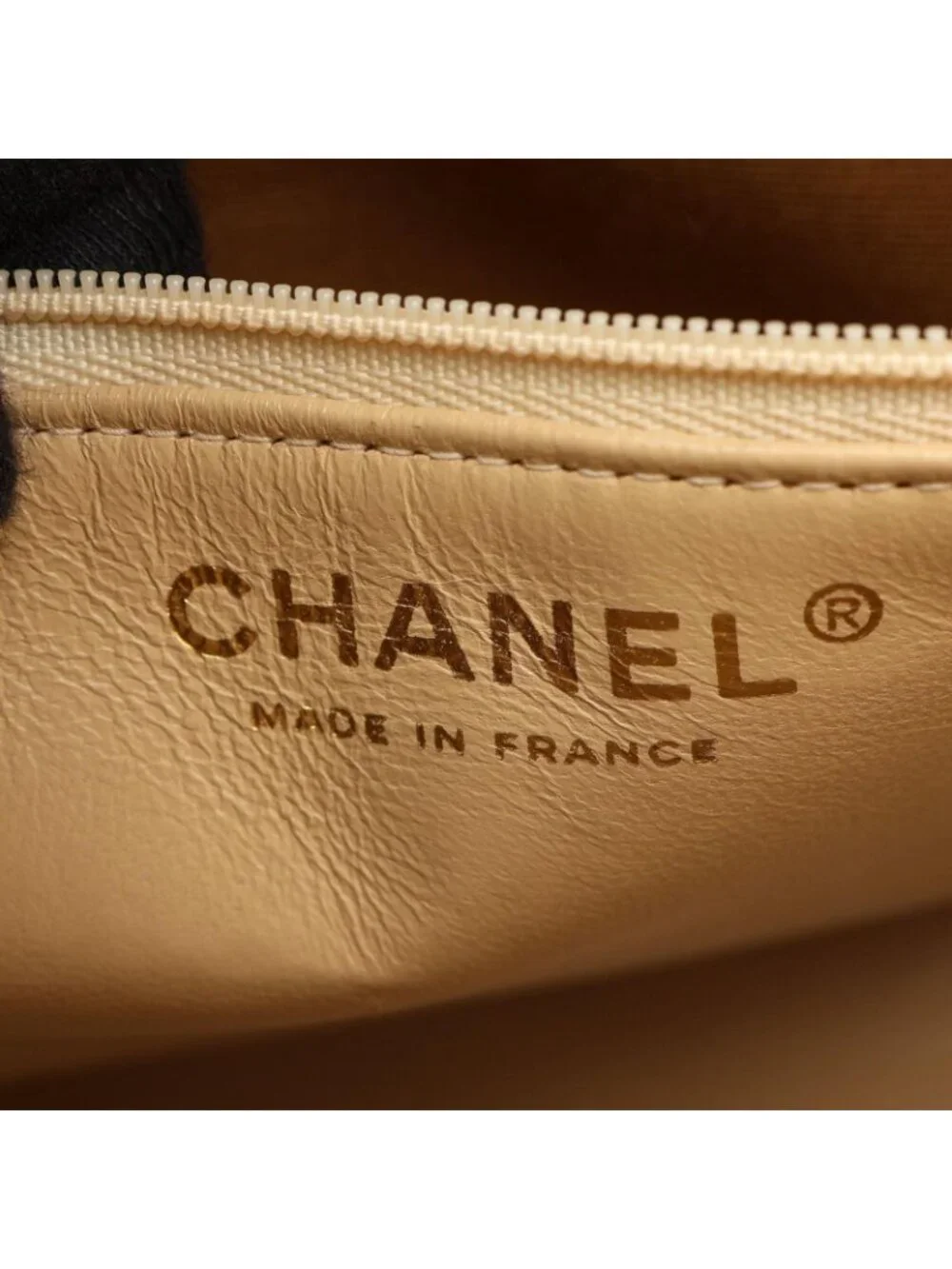 Chanel Tote Reissue Beige Caviar Leather